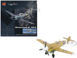 Messerschmitt Bf 109F 4 Fighter Aircraft Marseille Yellow 14 3 JG27 Egypt 1942 German Luftwaffe Air Power Series 1/48 Diecast Model Hobby Master HA8766
