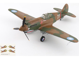 Curtiss P 40B Hawk 81 A2 Fighter-Bomber Aircraft No 77 Robert Smith 3rd Pursuit Squadron 1941 American Volunteer Group in China Air Power Series 1/48 Diecast Model Hobby Master HA9207