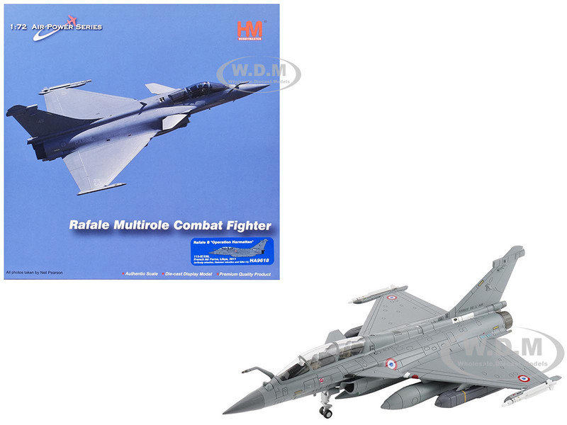 Dassault Rafale B Fighter Aircraft 113 IE 330 Libya 2011 French Air Force Air Power Series 1/72 Diecast Model Hobby Master HA9618