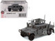 HUMVEE 4 CT Military Vehicle Matt Gray with Alternative Tops 1/64 Diecast Model Car BM Creations 64B0461