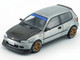 Honda Civic EG6 RHD Right Hand Drive Raw Metal with Carbon Hood with Alternates 1/64 Diecast Model Car BM Creations 64B0492