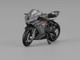 2022 MV Agusta F3 Rosso Motorcycle Silver Metallic with Figure 1/64 Diecast Model CM Model CM64-F3ROSSO-02