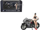 2022 MV Agusta F3 Rosso Motorcycle Silver Metallic with Figure 1/64 Diecast Model CM Model CM64-F3ROSSO-02
