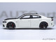 Dodge Charger SRT Hellcat Redeye Knuckle White with Matt Black Hood and Top 1/18 Model Car Autoart 71751 Dodge Charger SRT Hellcat Redeye Knuckle White with Matt Black Hood and Top 1/18 Model Car Autoart 71751