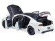 Dodge Charger SRT Hellcat Redeye Knuckle White with Matt Black Hood and Top 1/18 Model Car Autoart 71751