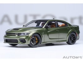 Dodge Charger SRT Hellcat Redeye F8 Green Metallic with Matt Black Top 1/18 Model Car Autoart 71752