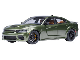 Dodge Charger SRT Hellcat Redeye F8 Green Metallic with Matt Black Top 1/18 Model Car Autoart 71752