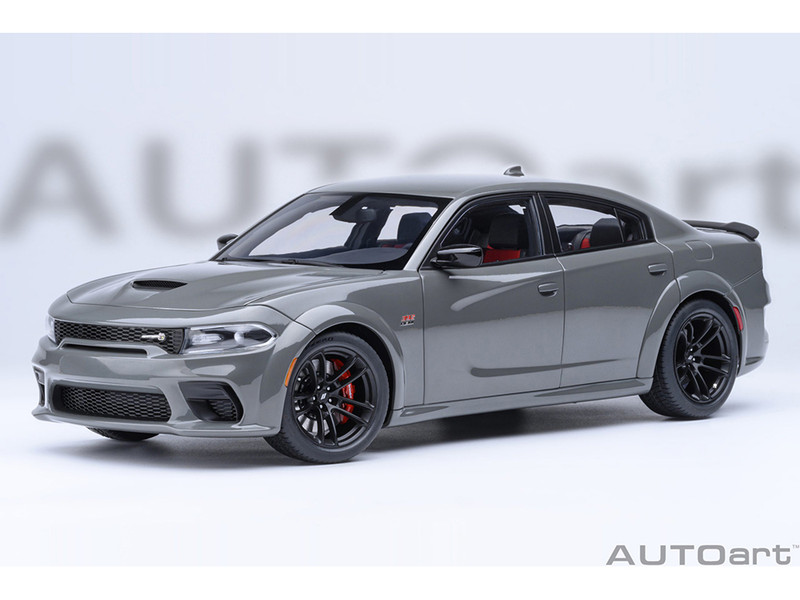 Dodge Charger Scat Pack Widebody Destroyer Gray 1/18 Model Car Autoart 71756