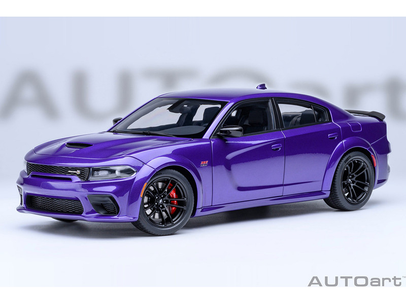 Dodge Charger Scat Pack Widebody Plum Crazy Purple Metallic 1/18 Model Car Autoart 71757