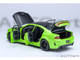 Dodge Charger Scat Pack Widebody Sublime Green with Matt Black Hood and Top 1/18 Model Car Autoart 71758