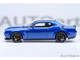 2022 Dodge Challenger SRT Jailbreak Indigo Blue Metallic with Carbon Stripes 1/18 Model Car Autoart 71763