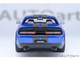 2022 Dodge Challenger SRT Jailbreak Indigo Blue Metallic with Carbon Stripes 1/18 Model Car Autoart 71763