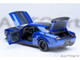 2022 Dodge Challenger SRT Jailbreak Indigo Blue Metallic with Carbon Stripes 1/18 Model Car Autoart 71763