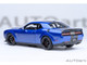 2022 Dodge Challenger SRT Jailbreak Indigo Blue Metallic with Carbon Stripes 1/18 Model Car Autoart 71763