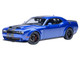 2022 Dodge Challenger SRT Jailbreak Indigo Blue Metallic with Carbon Stripes 1/18 Model Car Autoart 71763