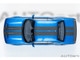2023 Dodge Challenger SRT Super Stock Frostbite Blue Metallic with Carbon Stripes 1/18 Model Car Autoart 71767