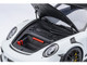 Porsche 911 991 2 GT3 RS Weissach Package White with Carbon Hood and Top 1/18 Model Car Autoart 78176