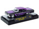 1964 Chevrolet Impala SS 409 Convertible Black Metallic with Purple Graphics and Purple Soft Top Limited Edition to 11000 pieces Worldwide 1/64 Diecast Model Car M2 Machines 31500-HS75