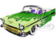 1957 Chevrolet Bel Air Convertible Green Metallic with Flame Graphics and Purple and White Interior Limited Edition to 4050 pieces Worldwide 1/24 Diecast Model Car M2 Machines 40300-139A 1957 Chevrolet Bel Air Convertible Green Metallic with Flame Graphics and Purple and White Interior Limited Edition to 4050 pieces Worldwide 1/24 Diecast Model Car M2 Machines 40300-139A