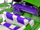 1957 Chevrolet Bel Air Convertible Green Metallic with Flame Graphics and Purple and White Interior Limited Edition to 4050 pieces Worldwide 1/24 Diecast Model Car M2 Machines 40300-139A 1957 Chevrolet Bel Air Convertible Green Metallic with Flame Graphics and Purple and White Interior Limited Edition to 4050 pieces Worldwide 1/24 Diecast Model Car M2 Machines 40300-139A