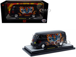 1960 Volkswagen Delivery Van Maui & Sons Black with Graphics Limited Edition to 4050 pieces Worldwide 1/24 Diecast Model Car M2 Machines 40300-139B
