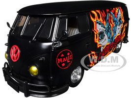 1960 Volkswagen Delivery Van Maui & Sons Black with Graphics Limited Edition to 4050 pieces Worldwide 1/24 Diecast Model Car M2 Machines 40300-139B