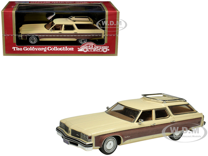 1976 Oldsmobile Custom Cruiser Cream Gold with Woodgrain Sides Limited Edition to 200 pieces Worldwide 1/43 Model Car Goldvarg Collection GC-078A