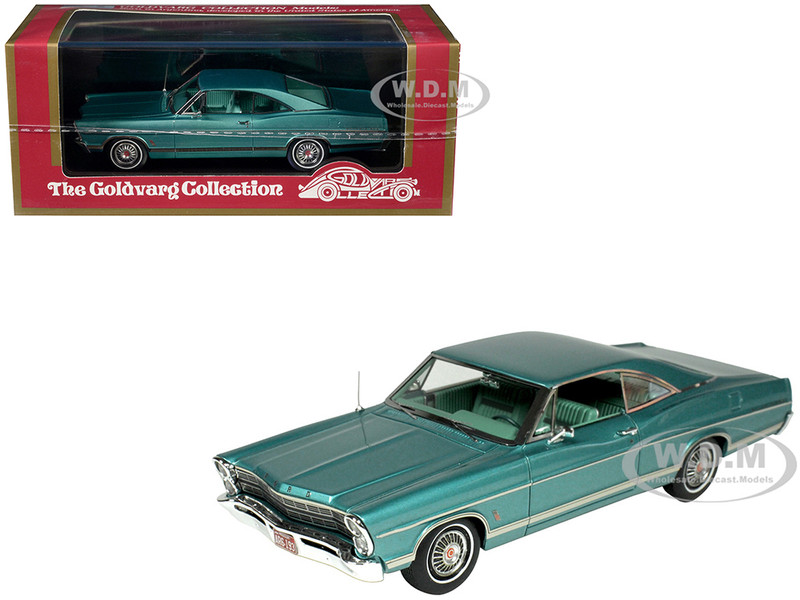 1967 Ford Galaxie Clearwater Aqua Metallic with Aqua Interior Limited Edition to 200 pieces Worldwide 1/43 Model Car Goldvarg Collection GC-079A