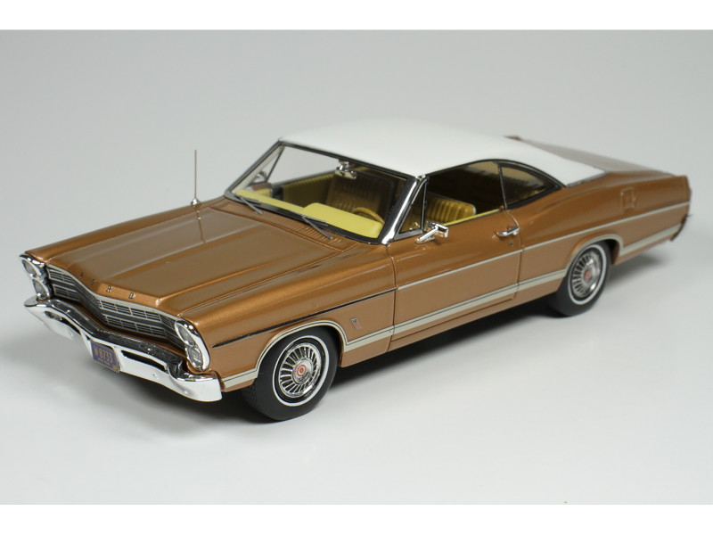 1976 Ford Galaxie Burnt Amber Metallic with White Top Limited Edition to 200 pieces Worldwide 1/43 Model Car Goldvarg Collection GC-079B