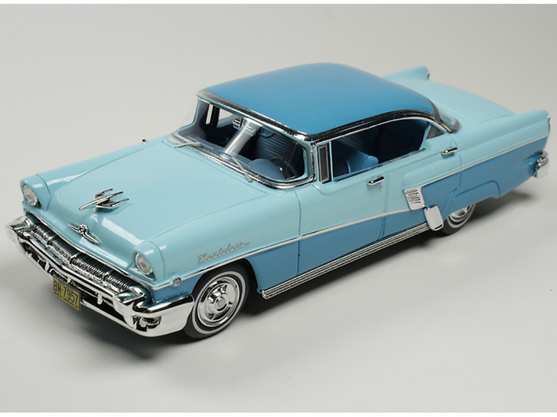1956 Mercury Montclair Phaeton Lauderdale Blue and Niagara Blue with Blue Interior Limited Edition to 200 pieces Worldwide 1/43 Model Car Goldvarg Collection GC-086B