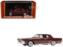1962 Lincoln Continental Royal Red Metallic with Red Interior Limited Edition to 200 pieces Worldwide 1/43 Model Car Goldvarg Collection GC-088B