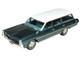1964 Pontiac Safari Gulfstream Aqua Metallic with White Top and Blue Interior Limited Edition to 200 pieces Worldwide 1/43 Model Car Goldvarg Collection GC-093A