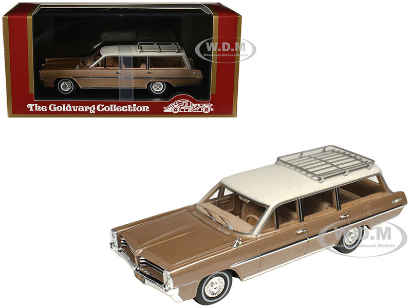 1964 Pontiac Safari Bronze Irid Metallic with Cream Top Limited Edition to 200 pieces Worldwide 1/43 Model Car Goldvarg Collection GC-093B