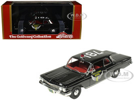 1961 Chevrolet Biscayne Ohio State Highway Patrol Black with Red Interior Limited Edition to 150 pieces Worldwide 1/43 Model Car Goldvarg Collection GC-097A