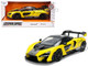 McLaren Senna 8 PAS Racing Yellow Metallic with Black Top Hyper Spec Series 1/24 Diecast Model Car Jada 36484