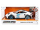 Porsche 911 GT3 RS 992 #12 White with Blue Stripes and Carbon Top Hyper Spec Series 1/24 Diecast Model Car Jada 36494