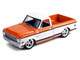 1972 Chevrolet C 10 Short Bed Pickup Truck Orange and White Mijo Exclusives Series 1/64 Diecast Model Car Greenlight GL-1352001