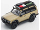Toyota Land Cruiser 80 RHD Right Hand Drive Beige with Roof Rack and Accessories 1/64 Diecast Model Car GCD KS-014-631