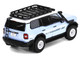 2024 Toyota Land Cruiser Prado Light Blue with White Top and Stripes with Roof Rack and Accessory 1/64 Diecast Model Car GCD KS-075-581