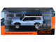 2024 Toyota Land Cruiser Prado Light Blue with White Top and Stripes with Roof Rack and Accessory 1/64 Diecast Model Car GCD KS-075-581