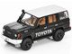 Toyota Land Cruiser J76 Black with Silver Metallic Top 1/64 Diecast Model Car GCD KS-081-638