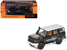 Toyota Land Cruiser J76 Black with Silver Metallic Top 1/64 Diecast Model Car GCD KS-081-638