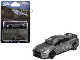 Nissan GT R Nismo R35 CRS Version RHD Right Hand Drive Dark Metal Gray Metallic Limited Edition 1/64 Diecast Model Car Mini GT MGT01089