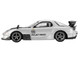 Mazda RX 7 RE Amemiya Silver Metallic with Matt Black Hood Limited Edition 1/64 Diecast Model Car Mini GT MGT01106