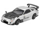 Mazda RX 7 RE Amemiya Silver Metallic with Matt Black Hood Limited Edition 1/64 Diecast Model Car Mini GT MGT01106