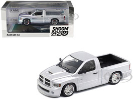 2003 Dodge Ram SRT 10 Pickup Truck Silver Metallic 1/64 Diecast Model Car Shoom64 Models SHOOM-103-004