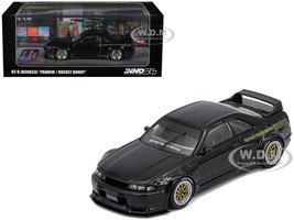 Nissan Skyline GT R BCNR33 RHD Right Hand Drive Pandem Rocket Bunny Black 1/64 Diecast Model Car Inno Models IN64-R33P-BLA