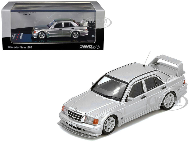 Mercedes Benz 190E 2 5 16 Evolution II Silver Metallic 1/64 Diecast Model Car Inno Models IN64-190E-SIL