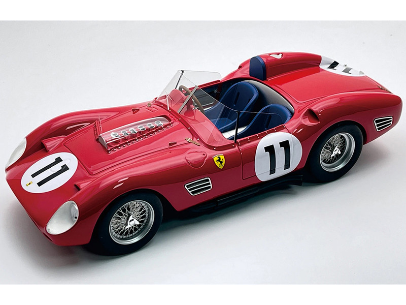 Ferrari 250 TR59 60 #11 Olivier Gendebien Paul Frere Scuderia Ferrari Winner 24 Hours of Le Mans 1960 Mythos Series with Display Case Limited Edition to 190 pieces Worldwide 1/18 Model Car Tecnomodel TM18-261B