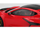 Chevrolet Corvette ZR1 Torch Red with Carbon Top 1/18 Model Car Top Speed TS0647